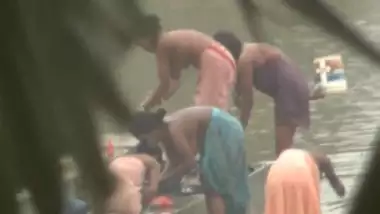 Desi Village Women Bathing In River