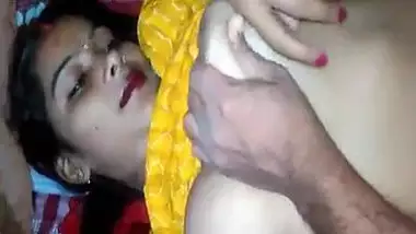 Newly married desi bhabhi boobs pressed