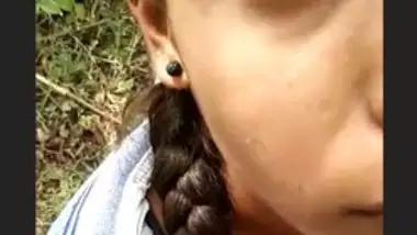 Cute girl outdoor blowjob with clear hindi talking