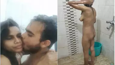 Guy films Indian sex partner on camera kissing and taking a XXX shower
