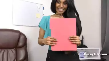 Slutty Indian secretary shows off her ss to...