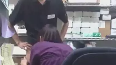 Teen caught shoplifting gets fucked by the store manager