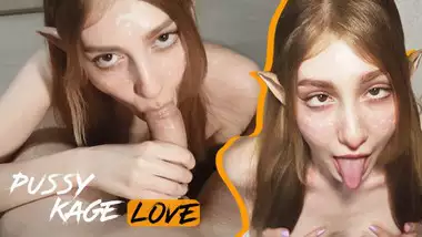 Hjemmelavet Elf sutter pik og tager Cum p? hendes ansigt-Cosplay / PussyKageLove