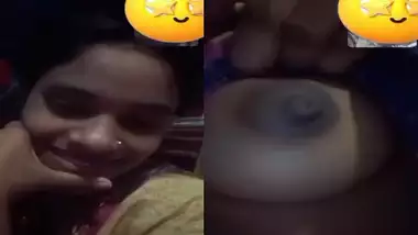 Lonely village girl boob show to lover viral call