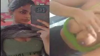 Sexy maal pulling bra and showing huge milky boobs