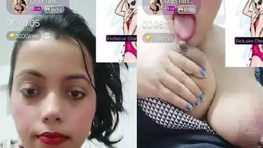 Gen Z Bengali girl big boobs licking viral live cam